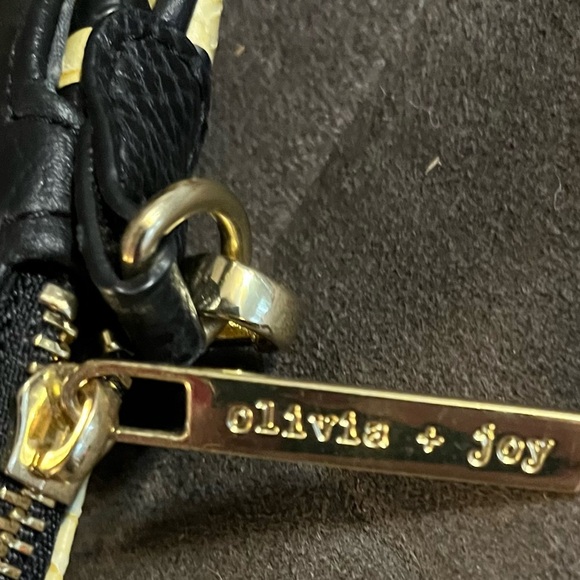 Olivia + Joy Python Embossed‎ Gold Chain Black and Yellow Purse/Crossbody - Picture 5 of 13